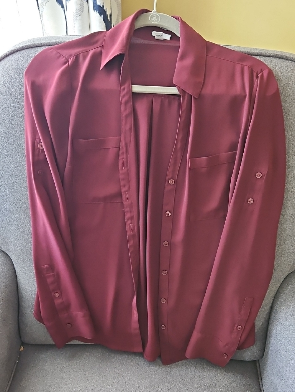 Express Slim Wine Red Portofino Top